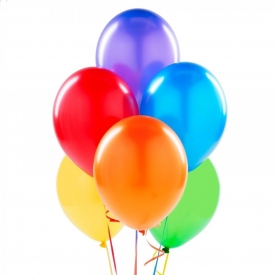 5 spalvoti helio balionai