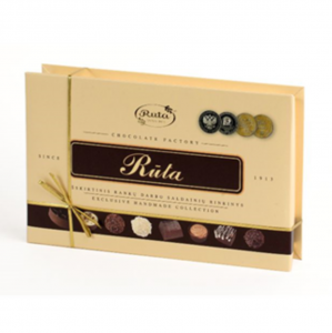 Rankų darbo šokoladinių saldainių rinkinys RŪTA (170 g.)