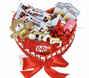 Kinder širdelė  su meškučiu
